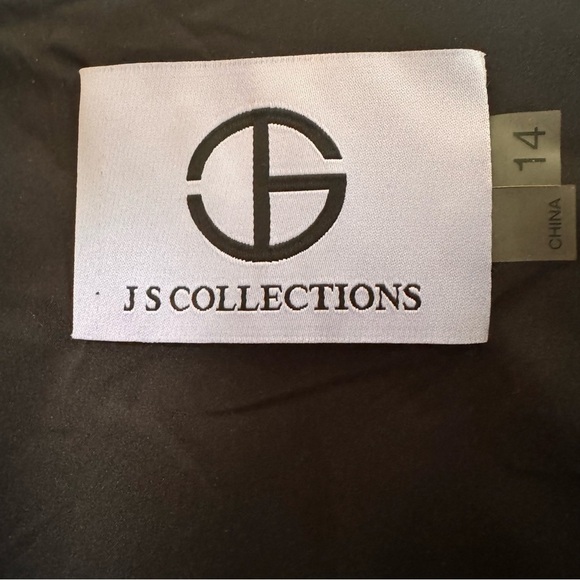 JS Collections Metallic Floral Lace Fit and Flare Midi Dress Size 14 - Picture 10 of 13